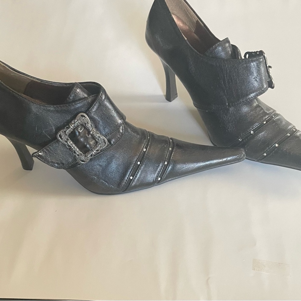 WICKED Black Heels with Decorative Buckle